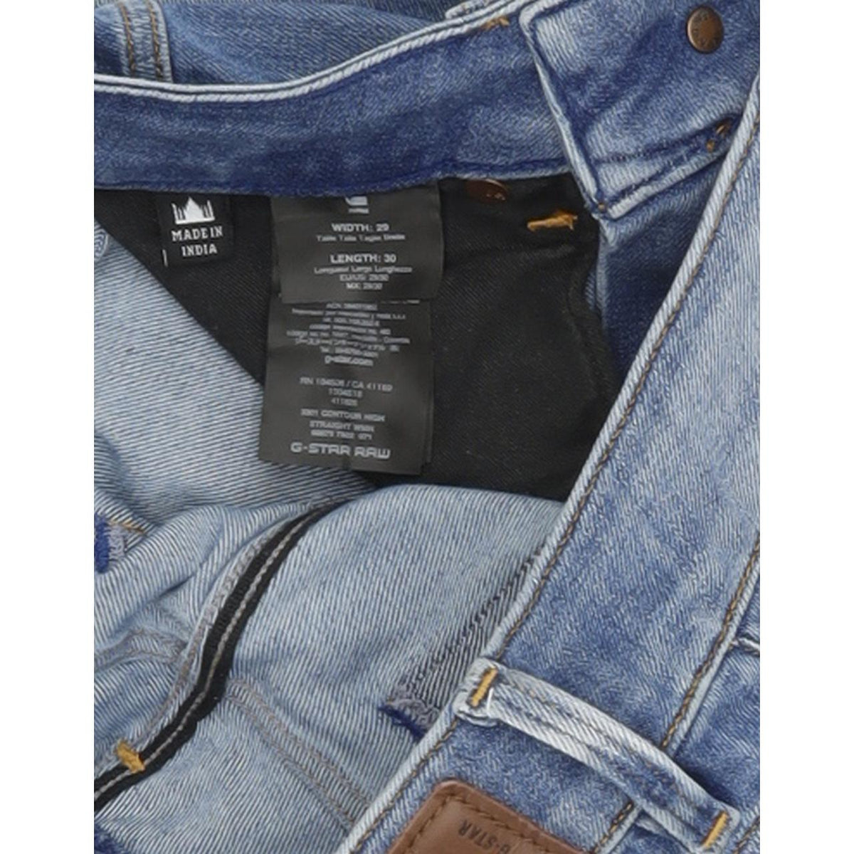 G-Star 3301 Contour Women Blue Straight Regular Stretch Jeans W29 L30