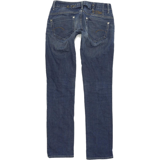 G-Star Midge Women Blue Straight Regular Stretch Jeans W25 L32