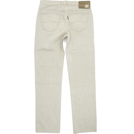Joker Double Saddle Stitched Men Beige Straight Regular Stretch Jeans W34 L34