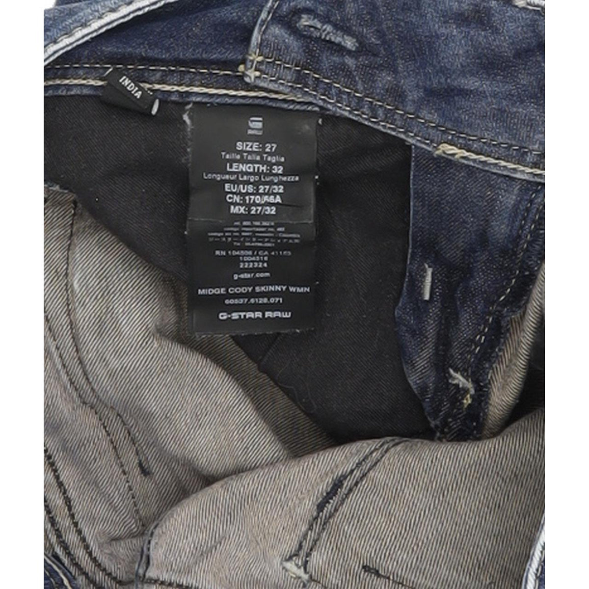 G-Star Midge Cody Women Blue Skinny Slim Stretch Jeans W27 L32