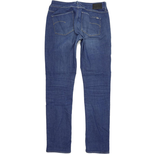 G-Star 3301 Contour Women Blue Straight Regular Stretch Jeans W28 L32