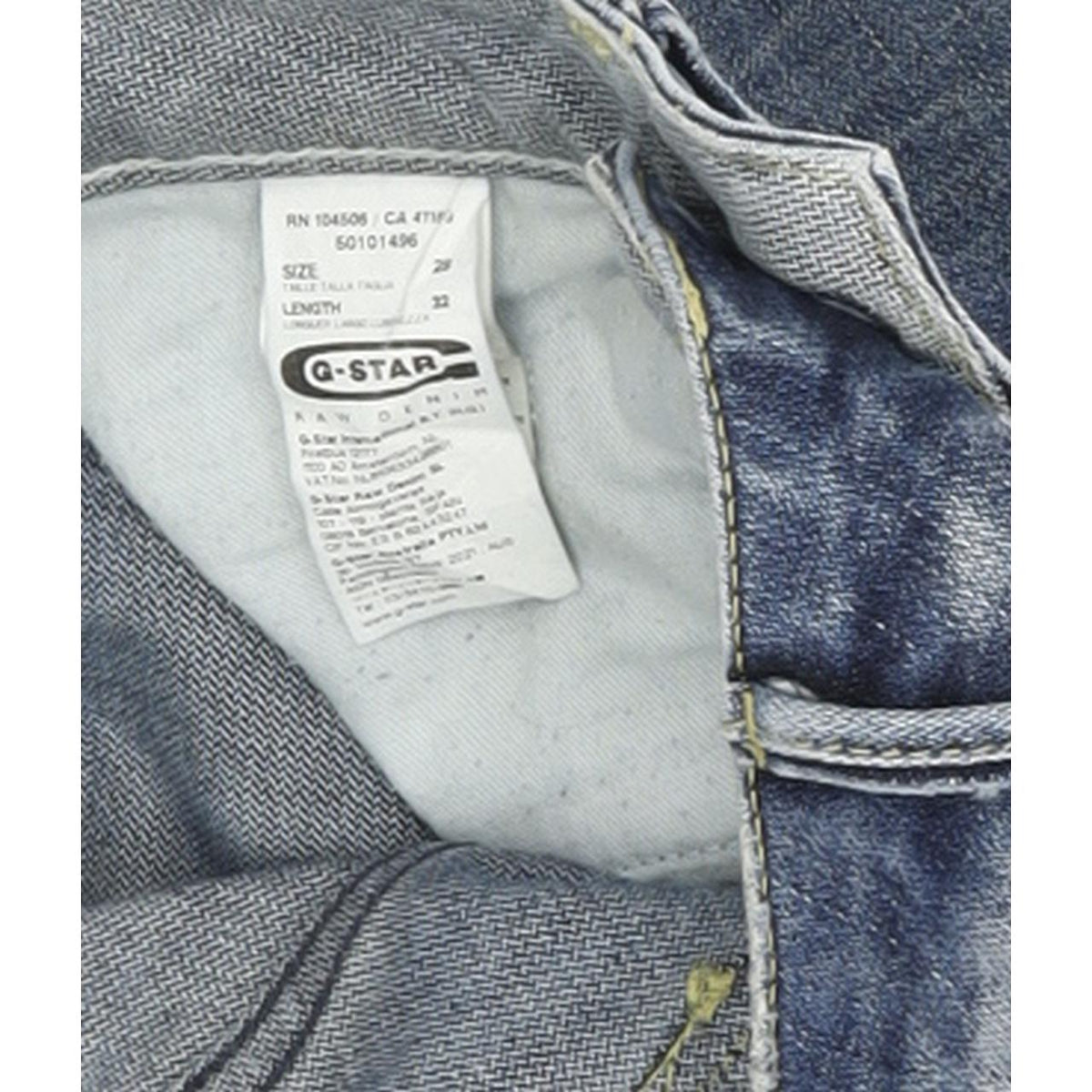 G-Star Midge Women Blue Straight Regular Stretch Jeans W28 L32