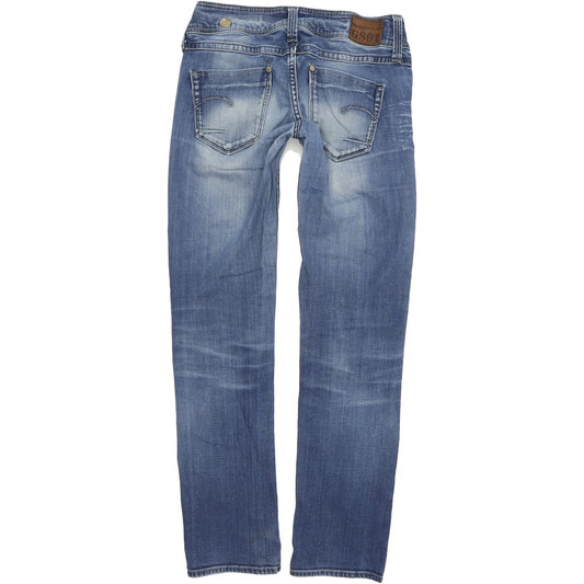 G-Star Ford Women Blue Straight Regular Stretch Jeans W26 L30