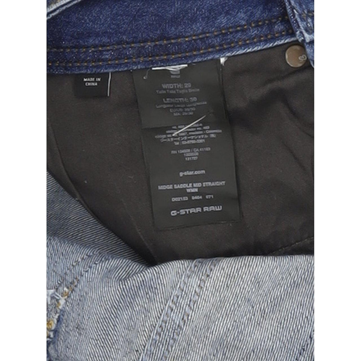 G-Star Midge Saddle Women Blue Straight Regular Stretch Jeans W29 L30