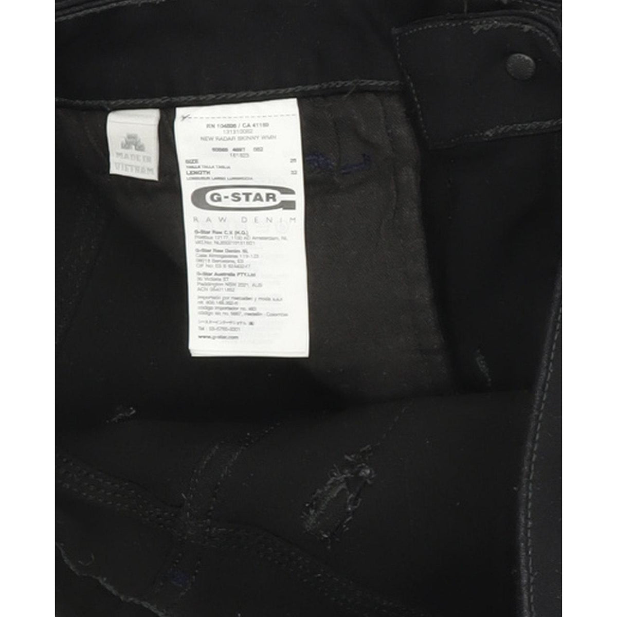G-Star Radar Women Black Skinny Slim Stretch Jeans W26 L32