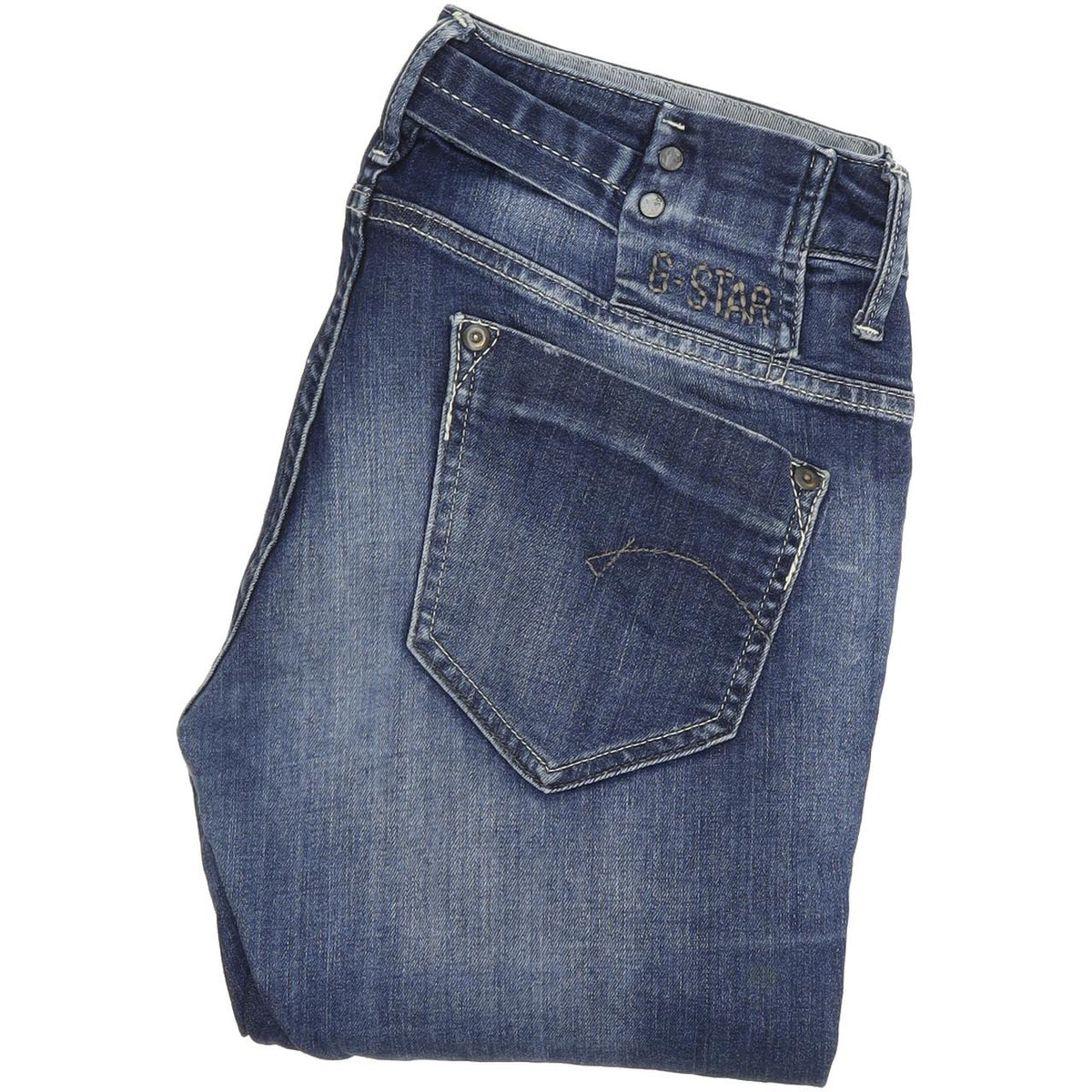 G-Star Midge Women Blue Straight Regular Stretch Jeans W30 L31