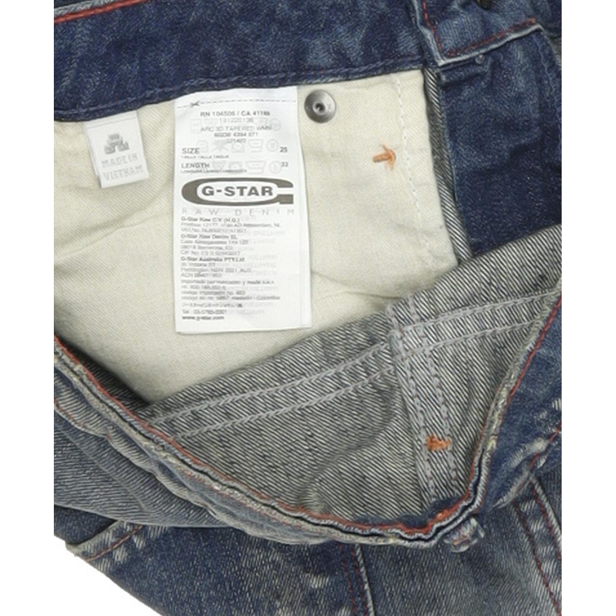 G-Star Arc 3D Women Blue Tapered Regular Jeans W25 L32