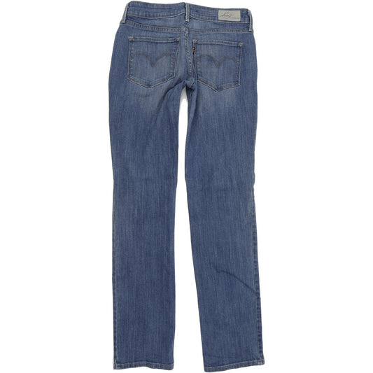 Levi's Bold Curve Women Blue Straight Regular Stretch Jeans W27 L32