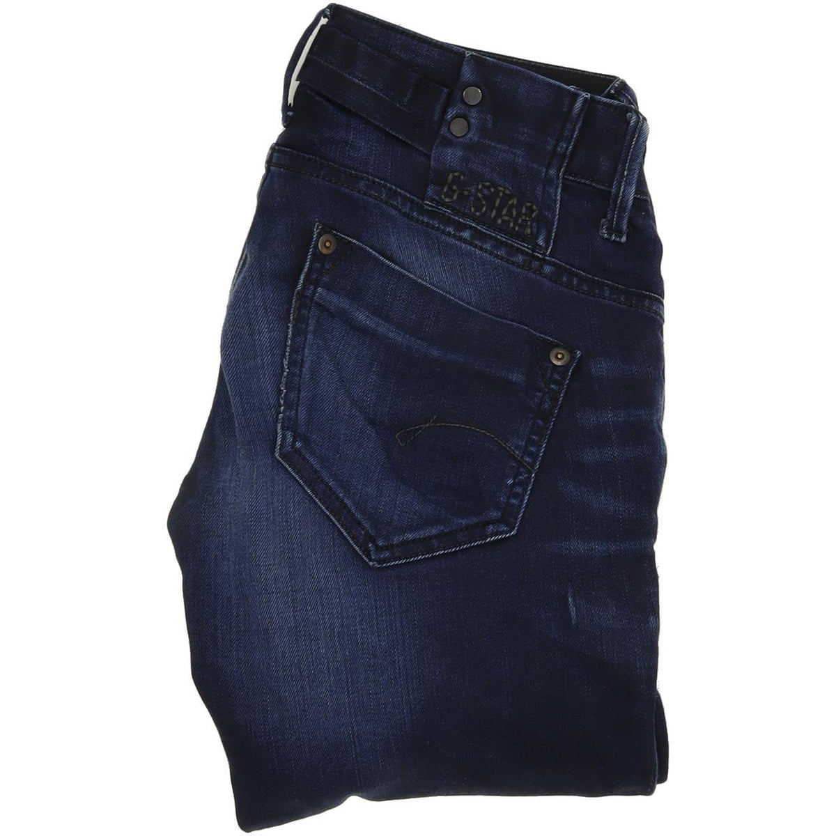 G-Star Women Blue Straight Regular Stretch Jeans W26 L32
