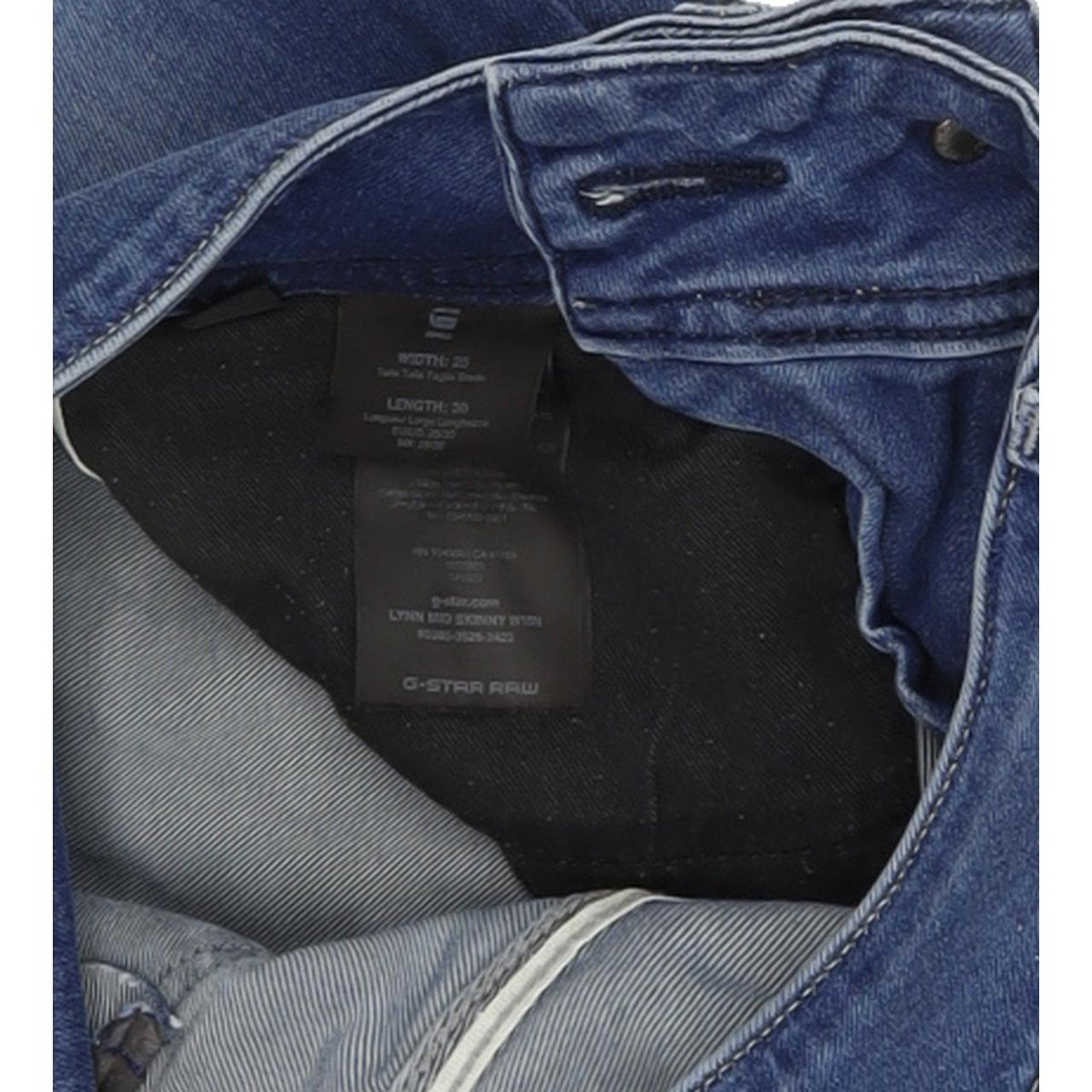 G-Star Lynn Women Blue Skinny Slim Stretch Jeans W25 L30