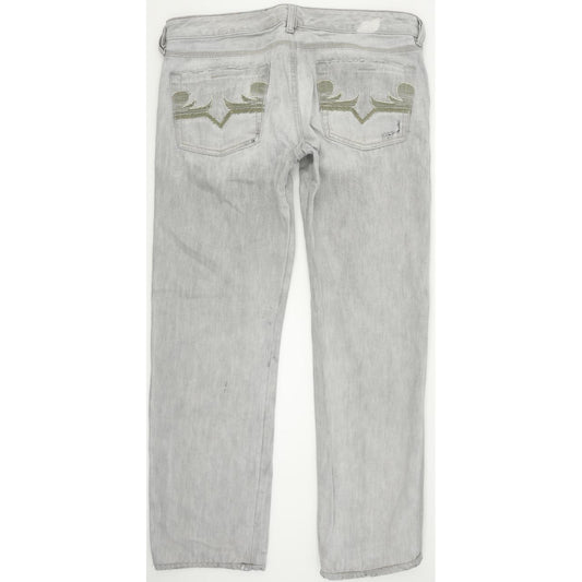 Diesel Reslim Men Grey Straight Regular Jeans W33 L29