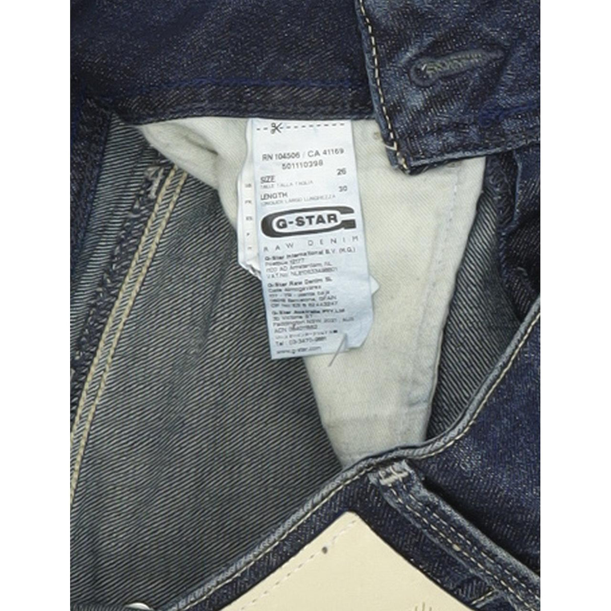 G-Star Lynn Women Blue Straight Regular Stretch Jeans W26 L30