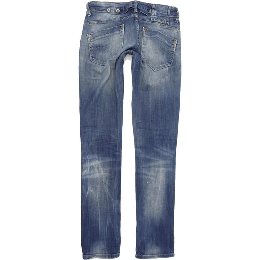 G-Star Women Blue Straight Regular Stretch Jeans W26 L34