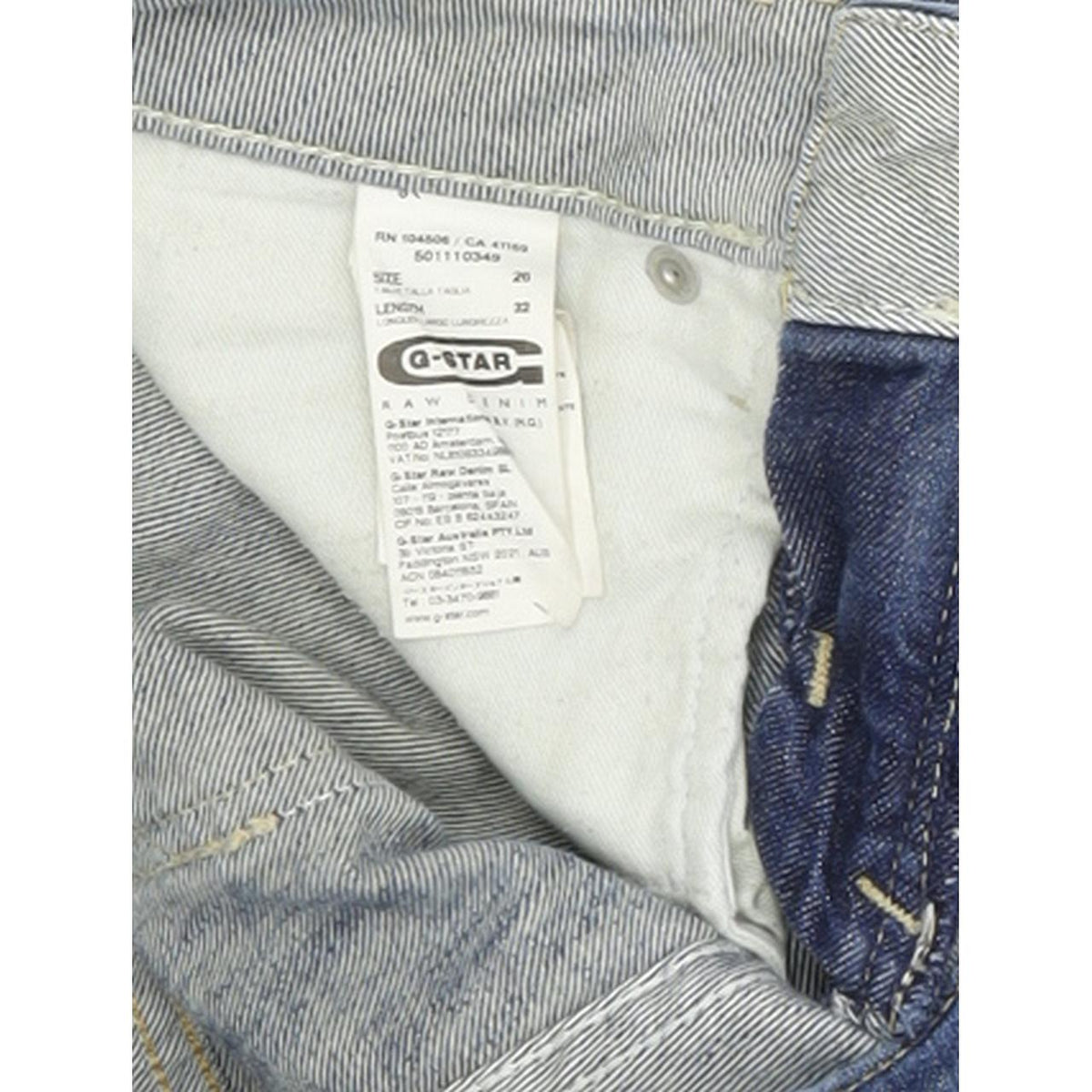 G-Star Midge Women Blue Straight Regular Stretch Jeans W26 L32