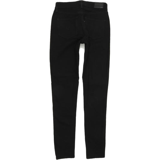Levi's High Rise Women Black Skinny Slim Stretch Jeans W25 L31