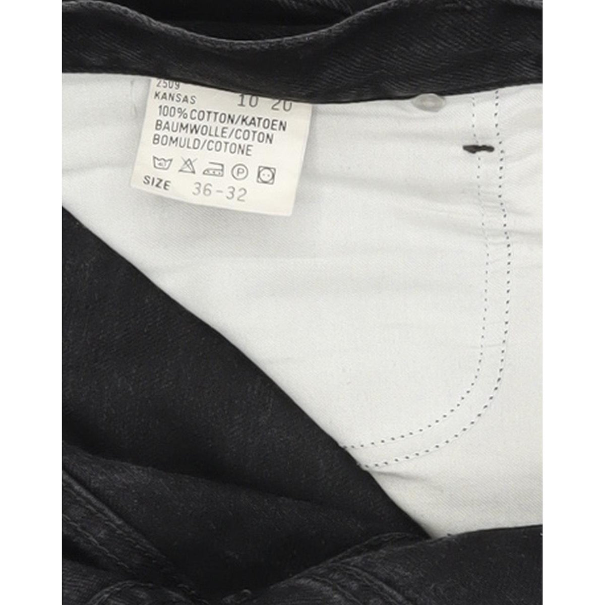 Wrangler Kansas Men Black Straight Regular Jeans W36 L32