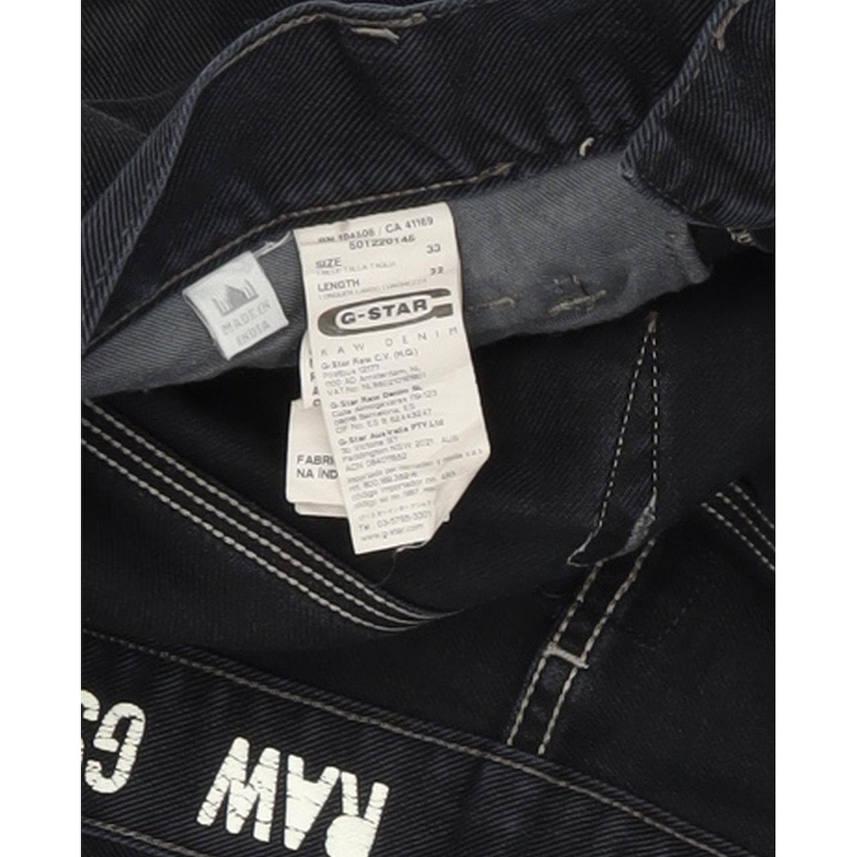 G-Star New Radar Men Blue Straight Slim Jeans W33 L32