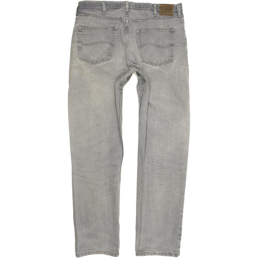 Lee Men Grey Straight Regular Jeans W36 L32