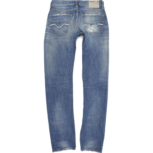 Replay Jennon Men Blue Straight Regular Jeans W31 L36