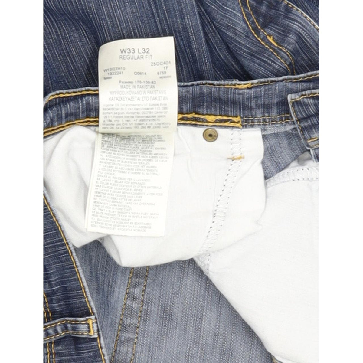 Wrangler Men Blue Straight Regular Stretch Jeans W33 L32