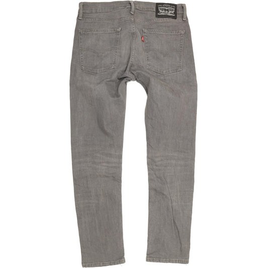 Levi's Men Grey Tapered Slim Stretch Jeans W32 L29