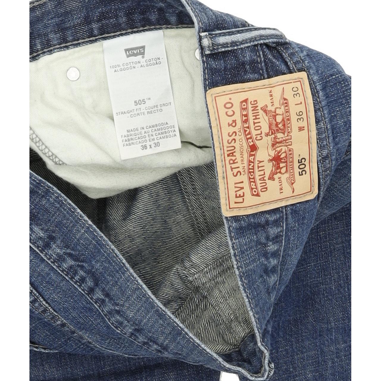 Levi's 505 Men Blue Straight Regular Jeans W36 L30