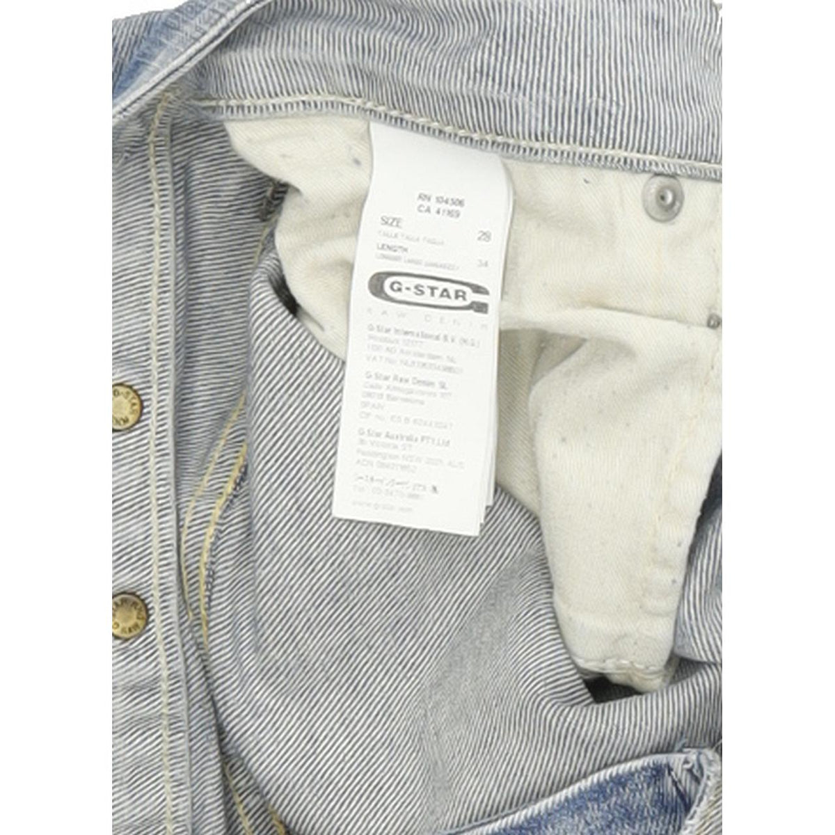 G-Star Midge Women Blue Straight Regular Stretch Jeans W28 L34