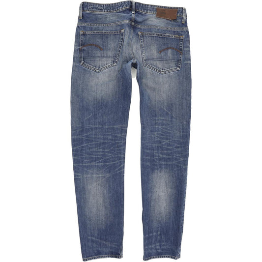 G-Star 3301 Men Blue Tapered Regular Jeans W33 L34