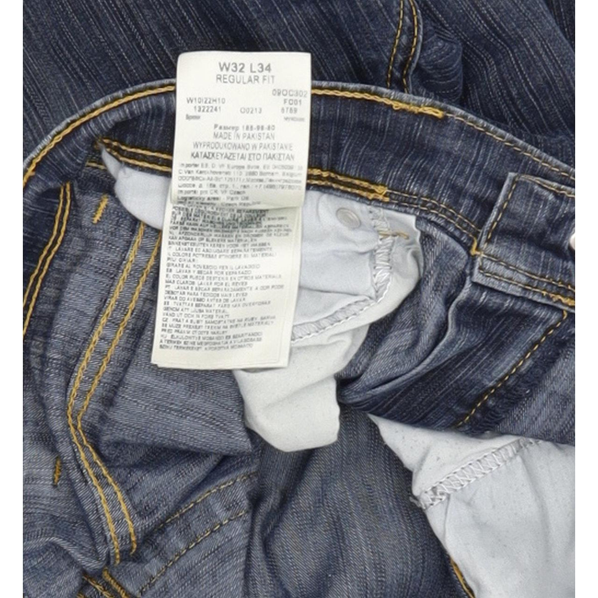 Wrangler Regular Men Blue Straight Regular Stretch Jeans W32 L34