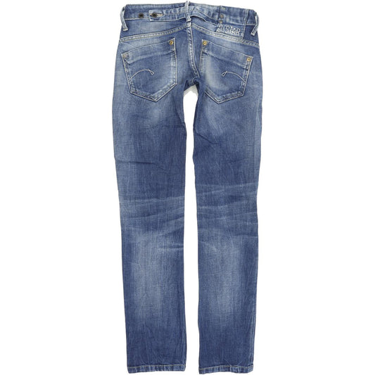 G-Star Women Blue Straight Regular Stretch Jeans W26 L32