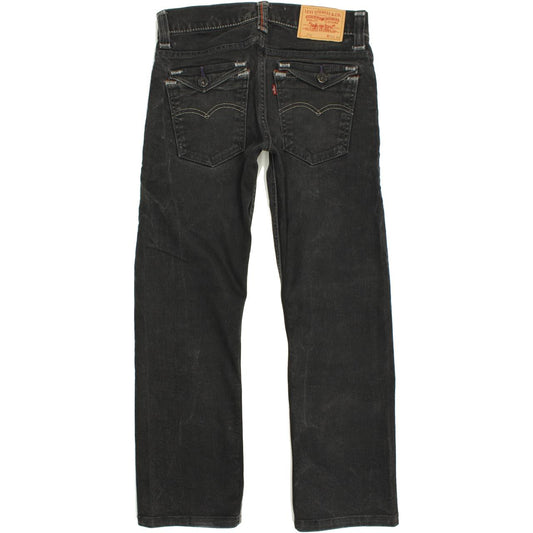 Levi's 506 Men Black Straight Regular Stretch Jeans W29 L28