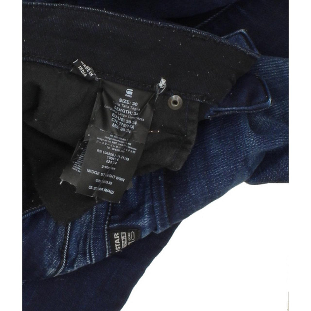 G-Star Midge Women Blue Straight Slim Stretch Jeans W30 L32