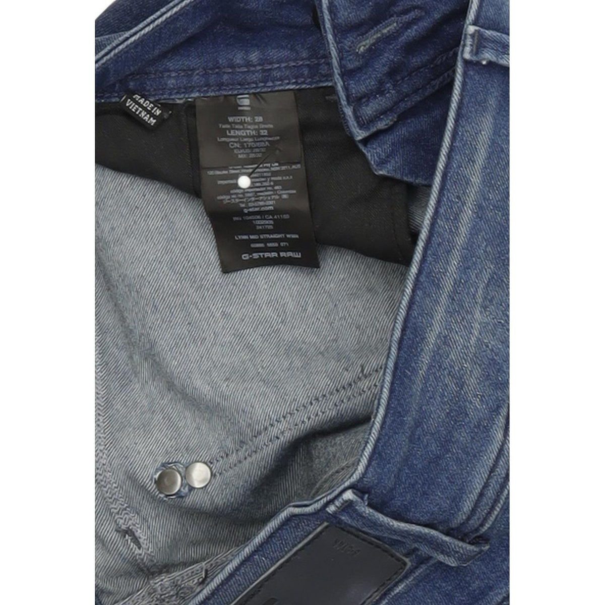 G-Star Women Blue Straight Regular Stretch Jeans W28 L32