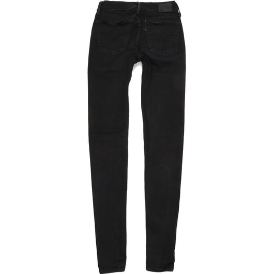Levi's 710 Women Black Skinny Slim Stretch Jeans W26 L34