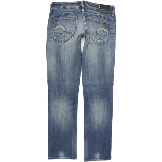 G-Star Women Blue Straight Regular Stretch Jeans W30 L32