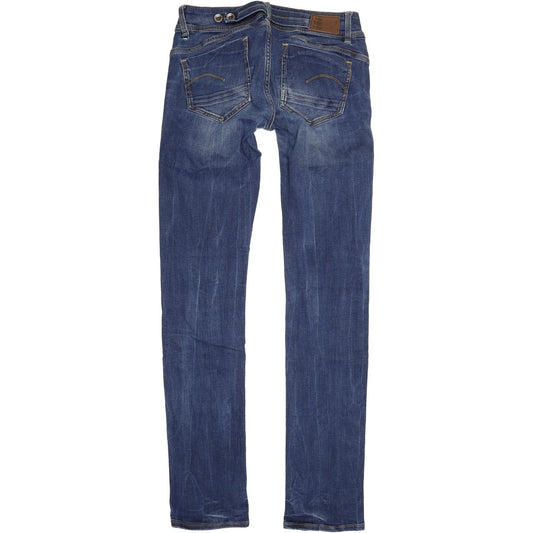 G-Star Women Blue Straight Regular Stretch Jeans W30 L34
