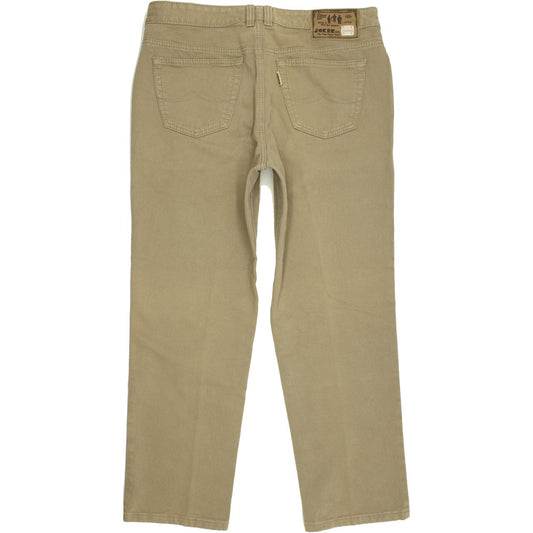 Joker Double Saddle Stitched Men Beige Straight Regular Jeans W38 L30