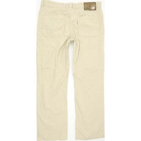 Joker GoldCoast Men Beige Straight Regular Trousers W36 L32
