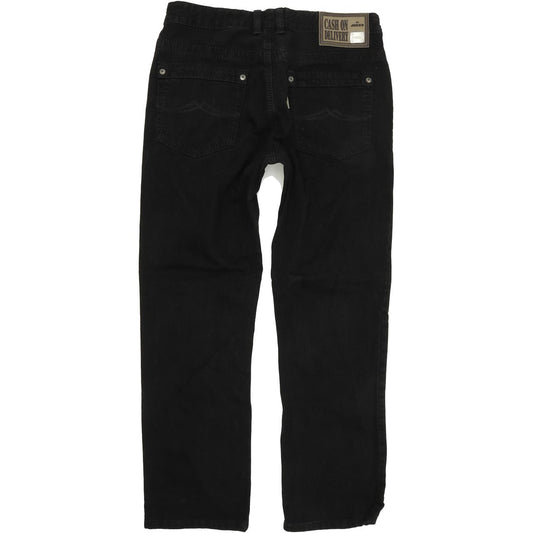 Joker Cash On Delivery Men Black Straight Regular Jeans W34 L30