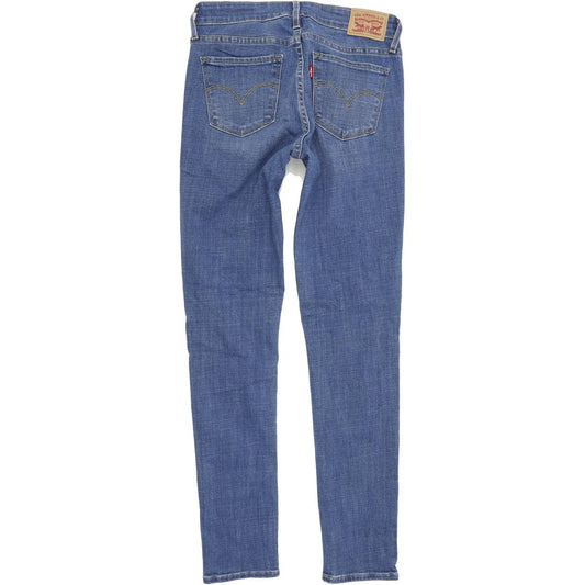 Levi's 711 Women Blue Skinny Slim Stretch Jeans W27 L30