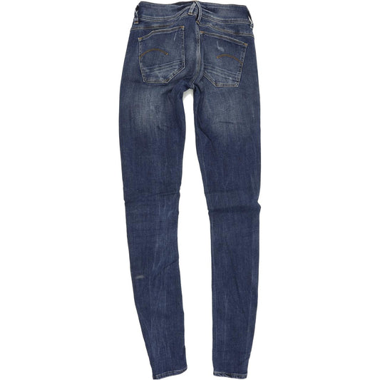 G-Star Lynn D-Mid Women Blue Skinny Slim Stretch Jeans W28 L36