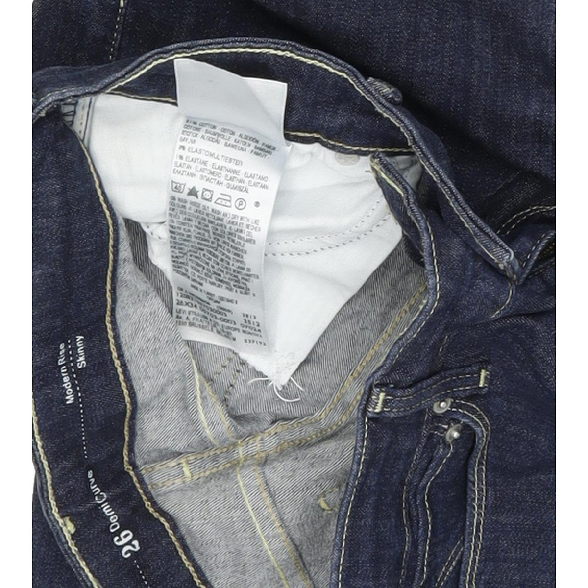 Levi's Demi Curve Women Blue Skinny Slim Stretch Jeans W26 L34