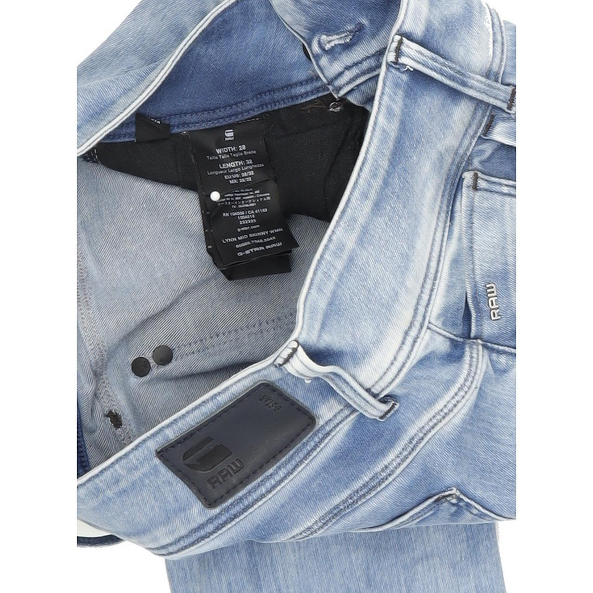 G-Star Lynn Mid Women Blue Skinny Slim Stretch Jeans W28 L32