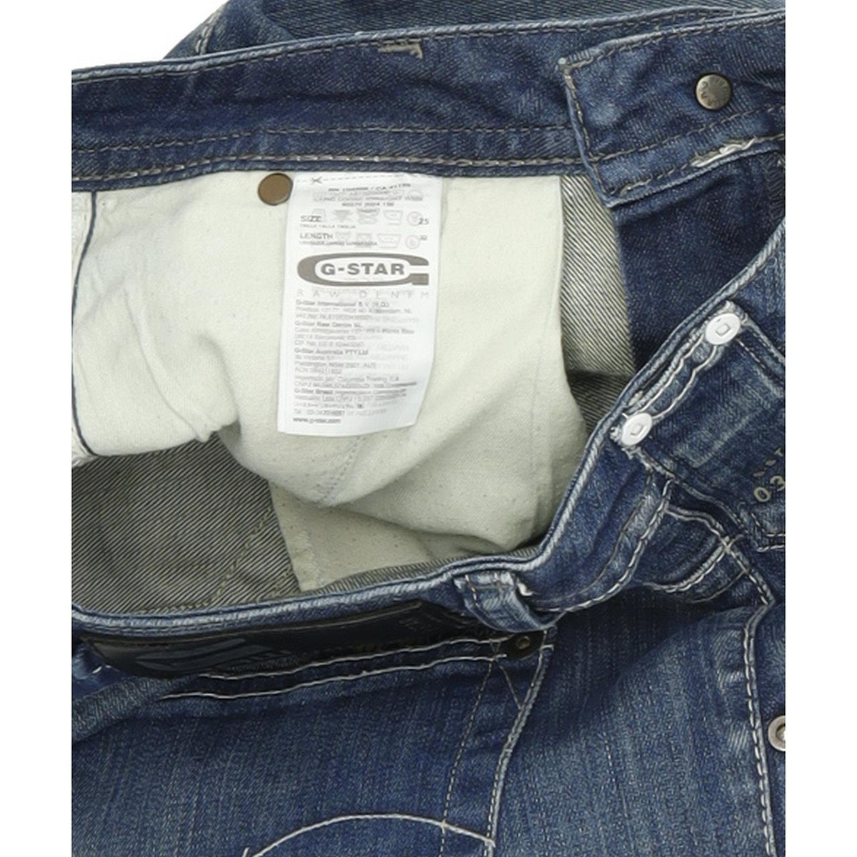 G-Star Lyric Women Blue Straight Loose Stretch Jeans W25 L32