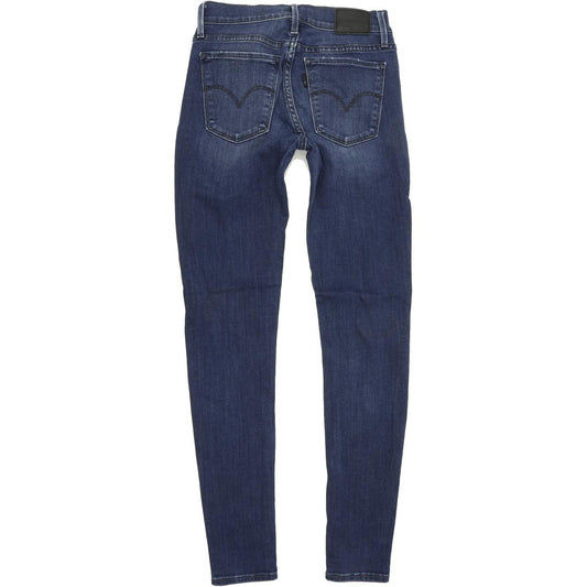 Levi's 710 Super Women Blue Skinny Slim Stretch Jeans W25 L30