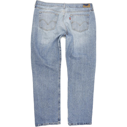 Levi's 505 Blue Straight Regular Stretch Jeans High Waisted W36 L32