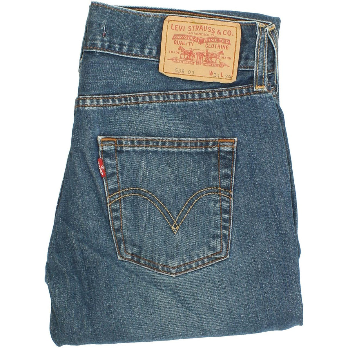 Levi's 558 Women Blue Straight Slim Jeans W31 L34