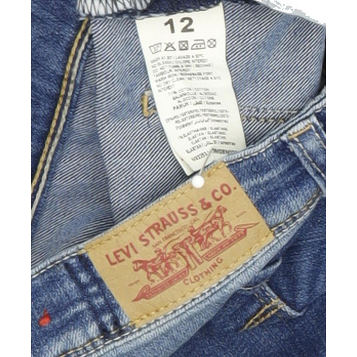 Levi's 711 Kids Women Blue Skinny Slim Stretch Jeans W24 L28