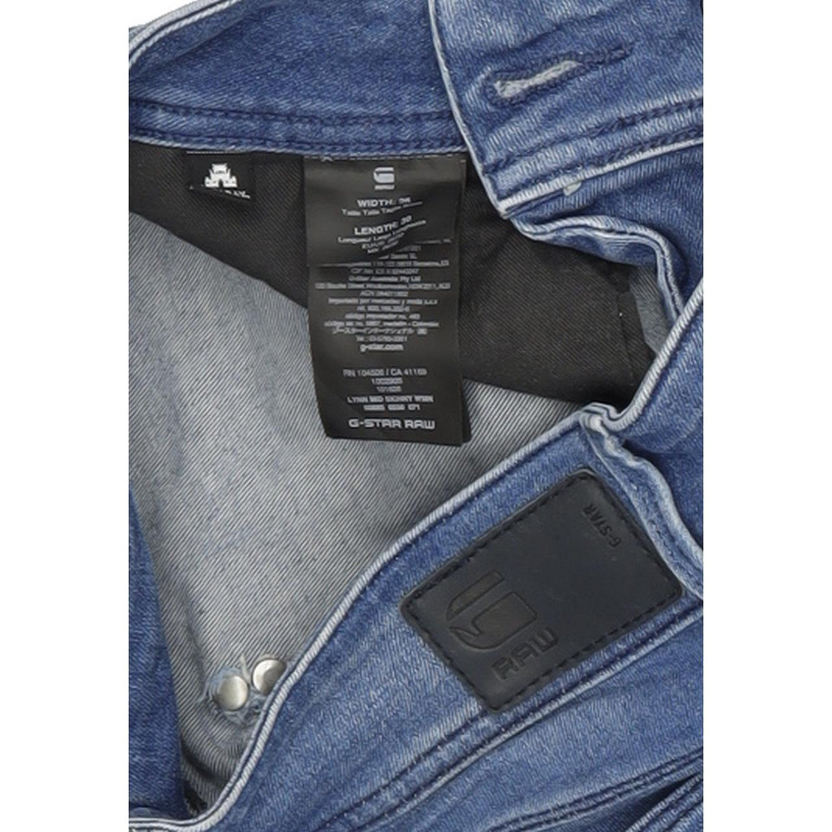 G-Star Lynn Mid Women Blue Skinny Slim Stretch Jeans W26 L30