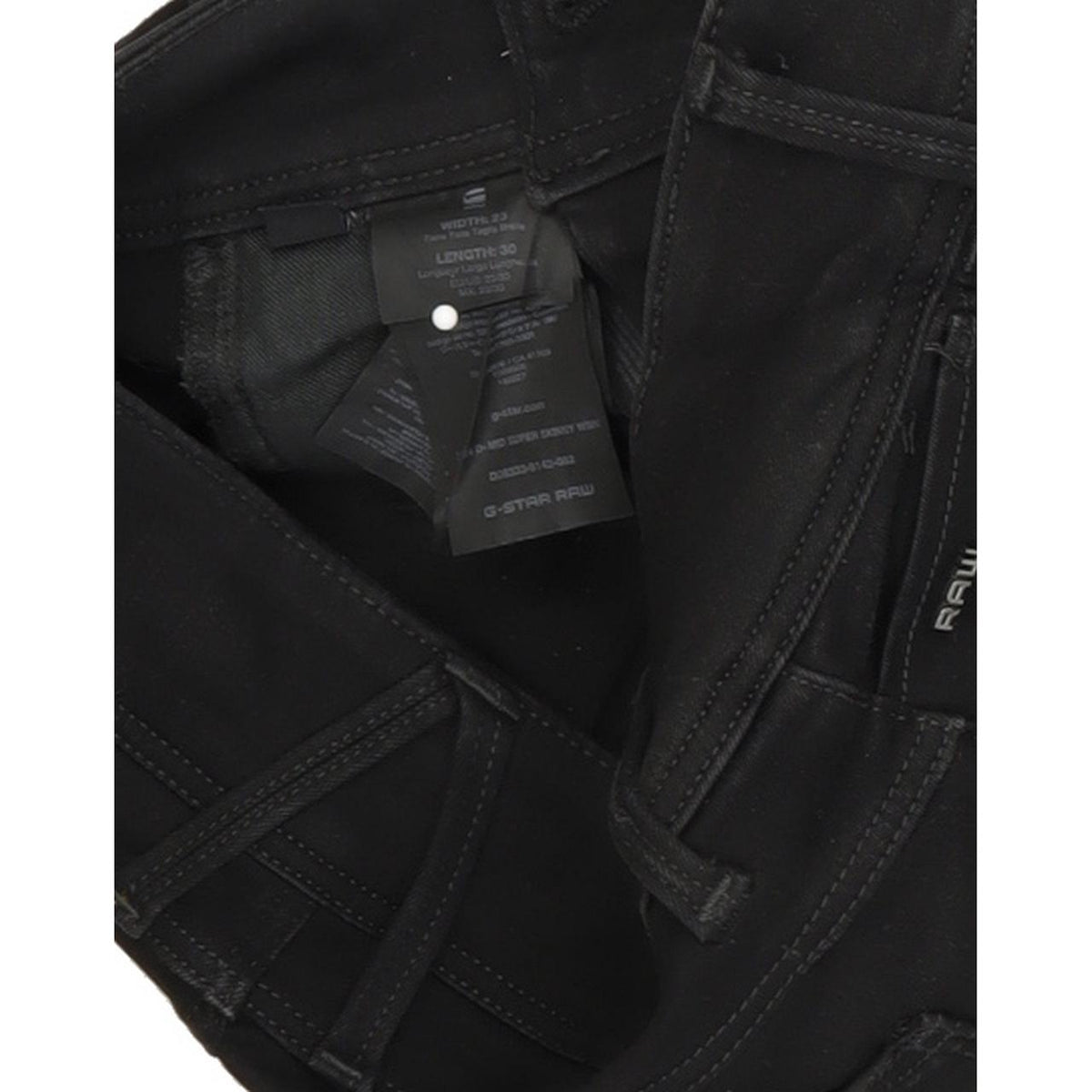 G-Star Lynn D-Mid Super Women Black Skinny Slim Stretch Jeans W23 L30